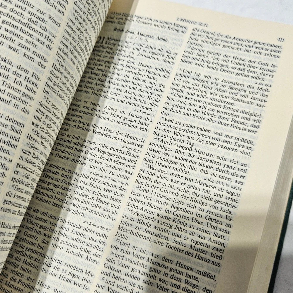 Die Bibel Martin Luthers Übersetzung Deutsch German Bible Green Hardcover 1985